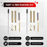 Classroom copper pen flipping kit -10 sets of rotating ballpoint pen production kit with pen core V1366-AZ2-W-14443