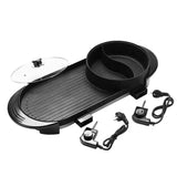 SOGA 2 in 1 Electric Non-Stick BBQ Teppanyaki Grill Plate Steamboat Hotpot 2-8 Person STEAMBOATHOTPOTANDGRILLYUANYANG