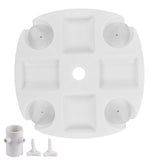 Beach Umbrella Table Tray White Round Umbrella Tray with 4 Cup Holder for Snack Drink V1294-YM0716-3111220184211