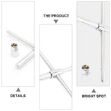 Steel Tire Wrench 4-Way Lug Wrench Extended Handle Plated Silver Ergonomic Design V1366-AZ2-W-23768