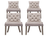 Artiss Dining Chairs Set of 4 Linen French Provincial Beige FA-CHAIR-DIN470S-BGX4