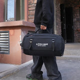 Vintage multifunctional canvas backpack, 20-35L large capacity, transformable & multi-carry, 100% V1232-DYSJB-FB-001