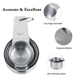 Measuring Cups and Measuring Spoons Set Ejoyous 304 Stainless Steel 13 Pieces Kitchen Measuring V1294-YM0722-JYA03160