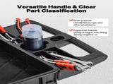 Utility Service Cart, 550 LBS Laod Capacity, 3 Shelf Heavy Duty Plastic Rolling Utility Cart with V952-DXSLSYTCDXCX3K5H9V0