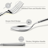 20 Pieces Silverware Set, Premium 18/10 Stainless Steel Flatware Set, Luxury Cutlery Set for 4, V1258-DP02-C-132