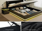 Artiss RGB LED Queen Bed Frame with 2 Beside Tables Set 16 Colour Mood Lighting BFRAME-LUMI-Q-BS-SET