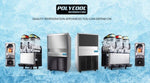 POLYCOOL Commercial Ice Maker Machine, up to 60kg/24hr, Donper Compressor, Undercounter, V219-ICEFRZPLYAM85