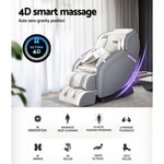 Livemor 4D Massage Chair Electric Recliner Home Massager Gary MASCHR-4D-1AIR-GRBG