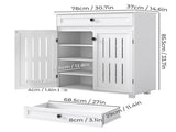 Levede Shoe Cabinet Door Storage Rack Cupboard White EA0283-WH-AU