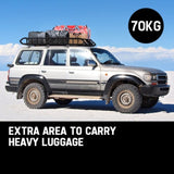 BULLET Car Roof Rack, 123 x 102 x 12cm Universal Luggage Carrier Steel Cage Vehicle Cargo V219-ATOCRBBULAS12