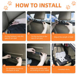 Waterproof Dog Car Seat Bed with Safety Belt V767-9LPET01-L-GJ-B