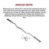 120cm Chrome Olympic EZ Curl Bar Weightlifting Barbell for Home Gym Training V63-770285