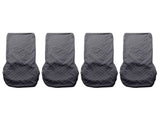 Stretch Solid Diamond Lattice Dining Chair Cover Removable Washable Short Dining Chair Protector for V1294-YM0901-H40121DGY