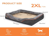 Memory Foam Dog Sofa with Orthopedic Bed & Rim Pillow V767-XPET368-2XL-V1