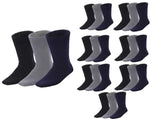 24 Pairs BAMBOO SOCKS Mens Heavy Duty Premium Thick Work Socks Cushion BULK - Assorted Colour Pack V563-24BMSKS-ACOLOUR-SIZE11-14