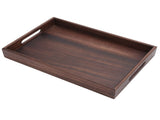 Rectangular Wooden Serving Tray with Grooves Breakfast Food Tray for Tea Coffee Fruit SnackS V1294-YM0718-3118200256311