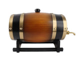 3L Large Capacity Retro Color Oak Wood Red Wine Barrel Bucket Keg Storage Container for Home V1294-YM0901-3118200000511
