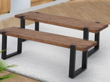 Levede 2x Dining Bench Chairs Wooden 140cm CH1046-2-140