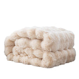 Pink 130*160cm Plush Toscana Rabbit Hair Throw Blanket - Soft Flannel Fleece for All Seasons, V888-ELOSUNG18057
