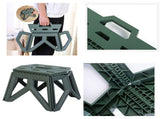 Folding Step Stool Plastic Lightweight Portable Small Kids Step Stool for Outdoor Camping Fishing V1294-YM0901-3116240018811