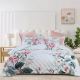 Bianca Coleraine White Floral Printed Bedspread Set Queen V442-BCA-BEDSPREAD-COLERAINE-WHITE-QS