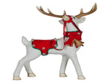 Christabelle 80cm White Reindeer Christmas Light Up Display Animated LED Lights Indoor Xmas Fes 112_NK200