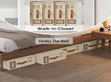 CARLA HOME Bed Sheet Organizer Set of 8 with Handle & Window for Covers, Pillowcases, Blankets, LSB-36350