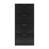 Artiss Shoe Rack Cabinet 60 Pairs 4 Doors - Black FURNI-L-SHOE-4D3R-BK-AB