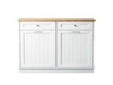 Artiss Buffet Sideboard Cabinet Kitchen Tilt Out Bin Holder Storage Cupboard FUR-S-SID100-BIN-WH
