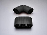 Lexon Ray Clock Lcd Alarm Clock With Temperature / Humidity Display - Black V398-LD-LR155MN3