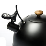 3 Liter Tea Whistling Kettle Stainless Steel Modern Whistling Tea Pot for Stovetop Black V324-CS-HO-KE0203L-BK