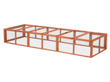 i.Pet Chicken Coop Wooden Pet Run Rabbit Hutch Large Outdoor Cage with Play Area Brown PET-GT-RR-6