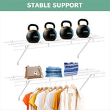 6 Pcs Wire Shelf Brackets, Support Brackets for 12-Inch Deep Wire Shelving, Closet Shelving V1370-AZ4-10122