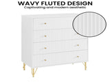 Sarantino Rocco Chest of Drawers in White CHE-103-02-WHG