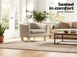 Artiss Armchair Tub Chair Beige Abby UPHO-B-TUB02-BG