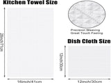 Homaxy Microfiber Waffle Towels Set, 16 x 28 Inch and 12 x 12 Inch and 100% Cotton Waffle V1258-DP02-F-121