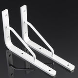Worgeous 2 PCS Heavy Duty Shelf Brackets Thickened Silver Shelf Support Bracket Aluminium Alloy V1189-LWWAL-20260327-03286
