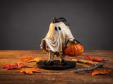 Black Cat Pumpkin Resin Halloweens Hand Painted Figure Art, Festive Shelf Table Cute Halloween V1192-AZ-W-35116