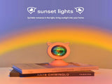 Pink Cat Ear Sunset Projection Lamp and 150x200cm Black Mandala Tapestry Combo - USB Powered ABS V888-ELOSUNG53521
