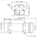 High Pressure Water Pump 45PSI for Camping Caravan Garden Caravan Boat Marine V201-SFLO0240BL8AU