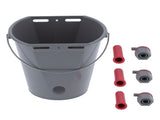 8L Plastic Feeder Bucket with Nipples Check Valves Feeding Equipment for Livestock UseFor Calf V1294-YM0901-3111210205311