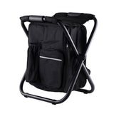 Black Insulated Cooler Backpack Chair - Foldable Stool for Picnics & BBQ V888-ELOSUNG26075