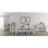 Plumeria Dining Table 190cm Solid Acacia Wood Home Dinner Furniture -White Brush V315-VOD-HOME-11