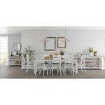 Plumeria Dining Table 225cm Solid Acacia Wood Home Dinner Furniture -White Brush V315-VOD-HOME-12