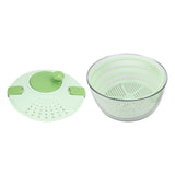 Salad Spinner Plastic Time Saving Fast Mixing Washable Rotatable Veggie Washer for Kitchen Green V1294-YM0703-3118230005511