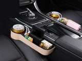 Masteelf Car Seat Gap Storage Box 1Set Beige Leather with Car Seat Slide Filler for Drivers V1189-LWWAL-20260327-03584