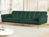 Artiss Sofa Bed 3 Seater Couch Convertible Lounge Adjustable Arm Recliner Velvet SBED-J-02-VEL-GN-AB