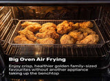 EUROCHEF 60cm 10 Function Built-In Electric Wall Oven, 80L Air Fryer Water Clean Fan Forced Pizza V219-COKOVNEC8A2A