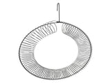 Hanging Wreath Bird Feeder Carbon Steel Large Capacity Portable Peanut Bird Feeder with Hanging Hook V1294-YM0901-3111240293211