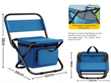 3-in-1 Outdoor Folding Chair with 10L Insulated Cooler, Durable Oxford Fabric, for Camping and V1265-AU-057-LAN